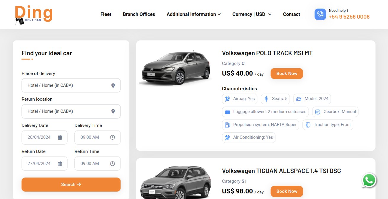 Flota y disponibilidad